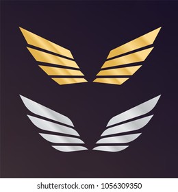 Eagle wings vector. Wings angel isolated. Bird wings cartoon art