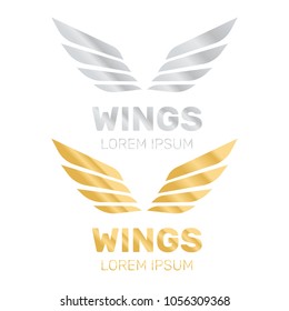 Eagle wings vector. Wings angel isolated. Bird wings cartoon art