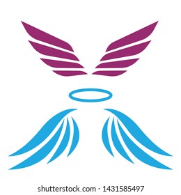 Eagle wings vector. Wings angel isolated. Bird wings cartoon art set