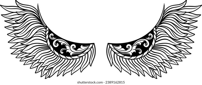 Eagle wings vector design. illustration