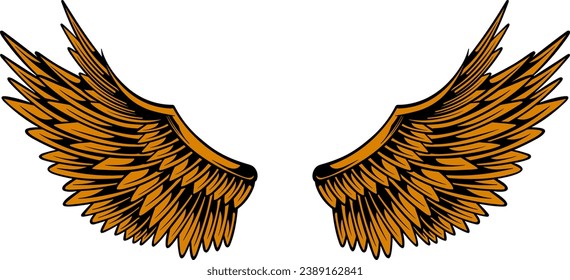 Eagle wings vector design. illustration