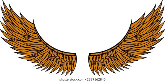 Eagle wings vector design. illustration