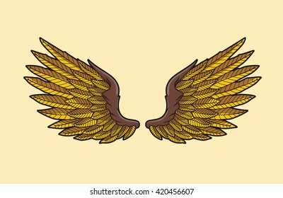 Eagle Wings Vector Illustration