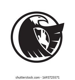 Eagle world is modern Vector logo. The eagle embraces the earth, like an eagle saves the earth.