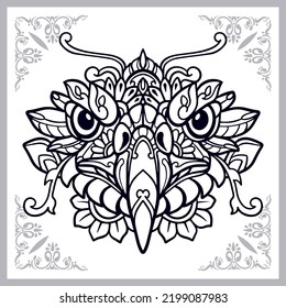 Eagle zentangle arts isolated on white background