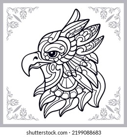 Eagle zentangle arts isolated on white background