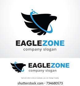 Eagle Zone Logo Template Design Vector, Emblem, Design Concept, Creative Symbol, Icon