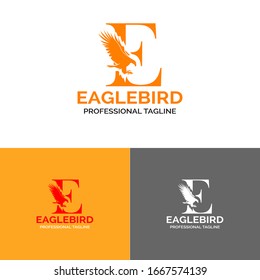 EagleBird Logo with E Letter Logo