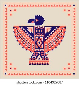 Eagle.Design element based on American Indian tribal art. For tattoos, logos and other of your creativity. Stock vector.