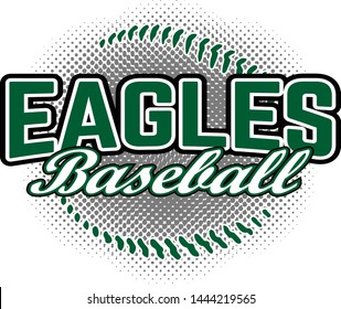 Eagles Baseball Design is a team design template that includes a softball graphic and overlaying text. Great for advertising and promotion for teams or schools.