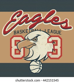 Eagles Basketball league jersey print .