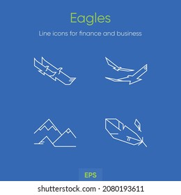Eagles for business set icons