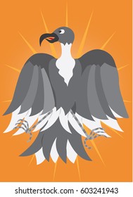 eagles emblem-
a clear emblematic display of an eagle