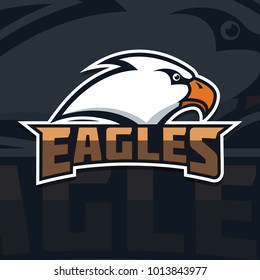 Eagles. emblem template with eagle head. sport team mascot. Vector illustration