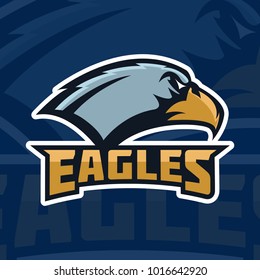 Eagles. emblem template with eagle head. sport team mascot. Vector illustration