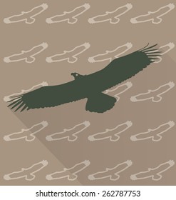 Eagles fly vector  in background pattern