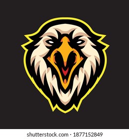 The eagle's head colored illustration is great when used for logos