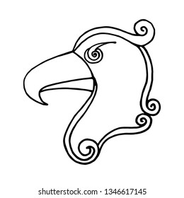 eagle's head - falcon's head - vector - for emblem, logo, mascot, symbol etc