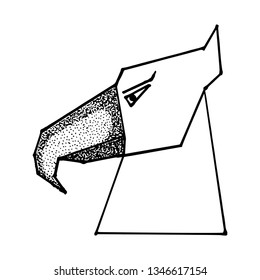 eagle's head - falcon's head - vector - for emblem, logo, mascot, symbol etc