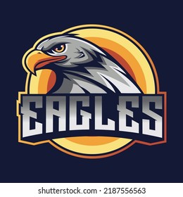 Logo de la mascota Eagles buen uso para emblema de identidad de símbolo y más