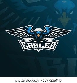 eagles mascot logo design vector with modern illustration concept style for badge, emblem and t shirt printing. eagles illustration for sport and esport team.