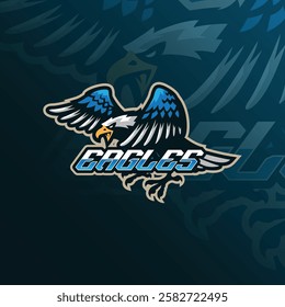 Eagles mascot logo design vector with modern illustration concept style for badge, emblem and t shirt printing. Eagles illustration for sport team.