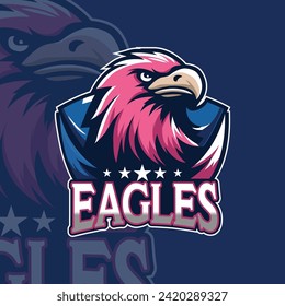 Eagles mascot logo for egaming,youtube, facebook, instagram and est..