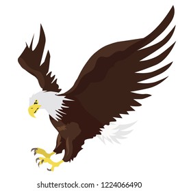 The eagles is on the white background.