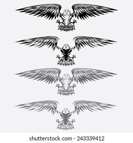 eagles set vector design template