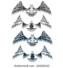 eagles set vector design template