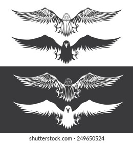 Vector Illustration Wings Decorative Element Your Stock Vector (Royalty ...