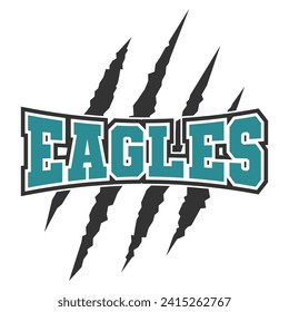 Eagles sport mascot emblem animal scratch claw stripes spirit school team.