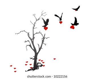 Eagles stoling the hearts from heart tree