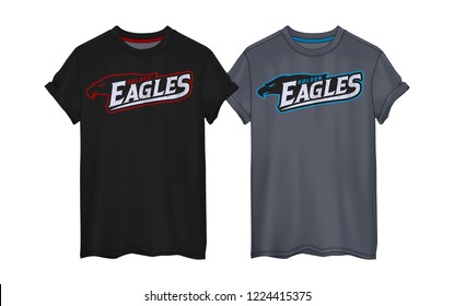 Eagles typography Print on T-shirts,Vector illustration.