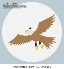 Eagle.Vector Cartoon Flat Illustration