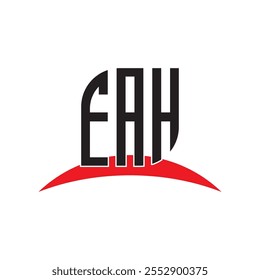 EAH letter logo design with white background in illustrator, vector logo modern alphabet font