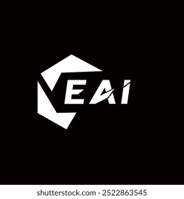 Logotipo minimalista creativo de la letra de EAI. Diseño de logotipo de letra de alfabeto de iniciales de Vector únicas de EAI
