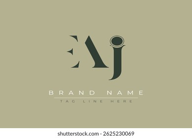 EAJ abstract letter logo design. This logo is designed by three abstract letters.