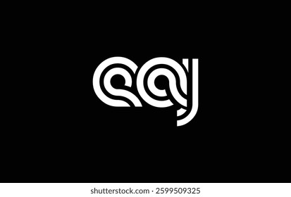 EAJ Creative Unique Modern Letter Logo Design. Stylized logo featuring a unique letter design, presenting abstract minimalist aesthetics and modern appeal.