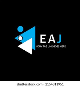 EAJ-Brief-Logo kreatives Design mit Vektorgrafik