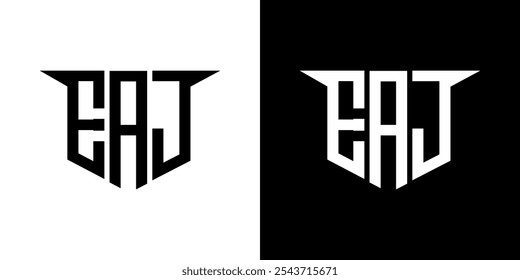EAJ letter logo design with white background in illustrator, vector logo modern alphabet font overlap style, calligraphy designs for logo, Poster, Invitation, etc.