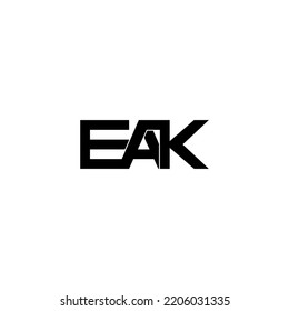 diseño del logotipo original del monograma de la letra eak