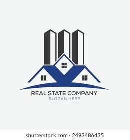 eal estate corporate logo. Real estate logo vector template. Corporate real estate logo