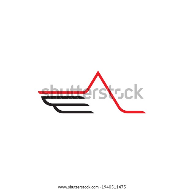 Eal Letter Wing Logo Design Vector Stock Vector (Royalty Free ...