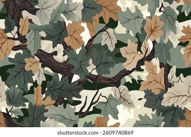 eal tree forest camouflage seamless pattern design pattern for hunting and military uniform. Hunting camouflage. Camouflage background