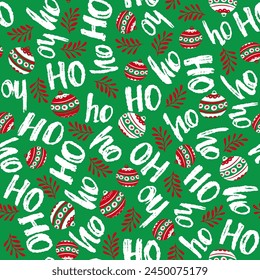 Eales ho ho ho with red and Green color, vector Illustrator