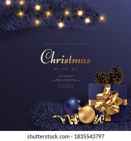 ealistic christmas sale banner template.