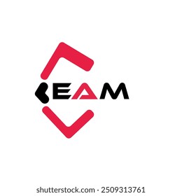 Logotipo minimalista creativo de la letra de EAM. Diseño único del logotipo de la letra del alfabeto de las iniciales del Vector de EAM
