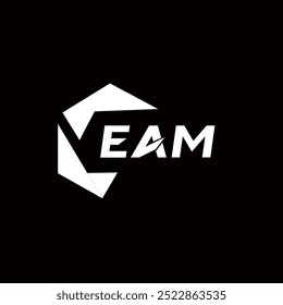 Logotipo minimalista creativo de la letra de EAM. Diseño único del logotipo de la letra del alfabeto de las iniciales del Vector de EAM
