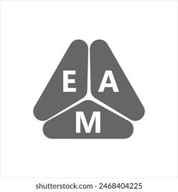 Diseño de logotipo de letra EAM sobre fondo blanco. Diseño moderno creativo del logotipo de la letra de EAM. Diseño de Vector.
Letras EAM, EAM logo Plantilla de Vector.